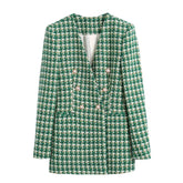 Long Sleeve Vintage Woven Blazer